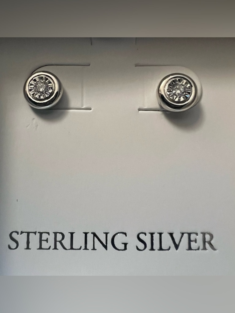 New Belk & Co Sterling Silver 1/10 CT TW Lab Grown Diamond Earrings